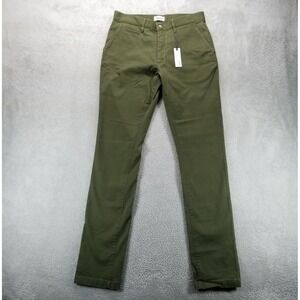 Taylor Stitch Pants Mens 33x36 Green The Slim Chino Olive Straight Mid Rise